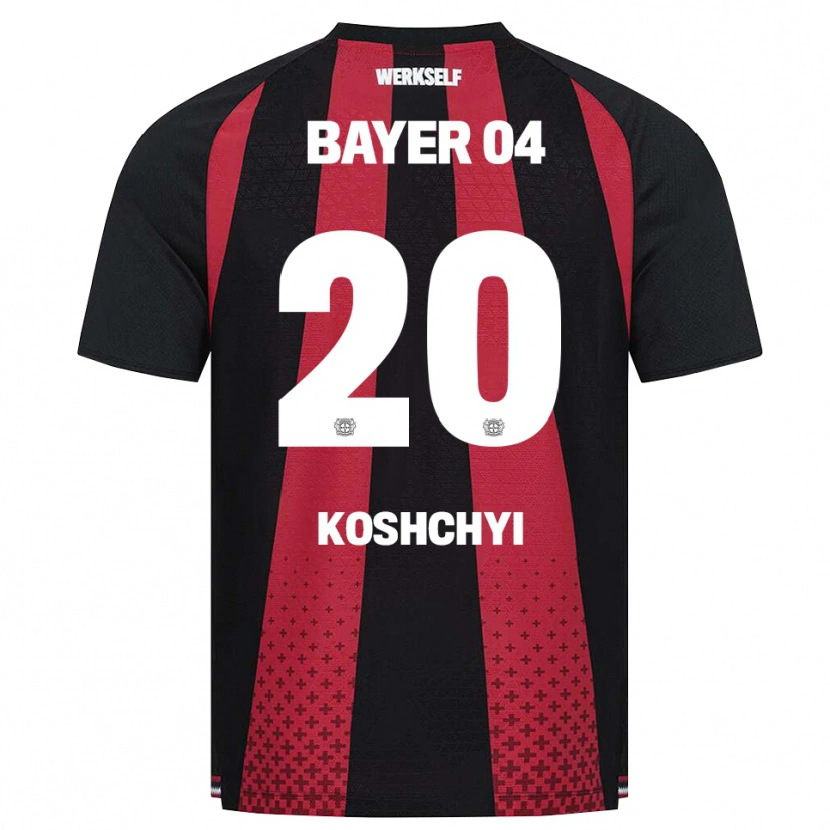 Danxen Męski Yegor Koshchyi #20 Czarny Biały Czerwony Domowa Koszulka 2026/27 Koszulki Klubowe