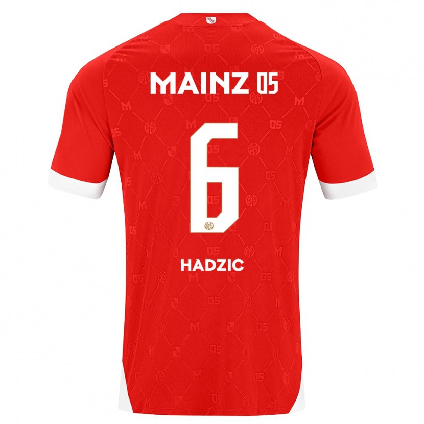 Danxen Męski Zinedine Hadzic #6 Czerwony Biały Domowa Koszulka 2026/27 Koszulki Klubowe