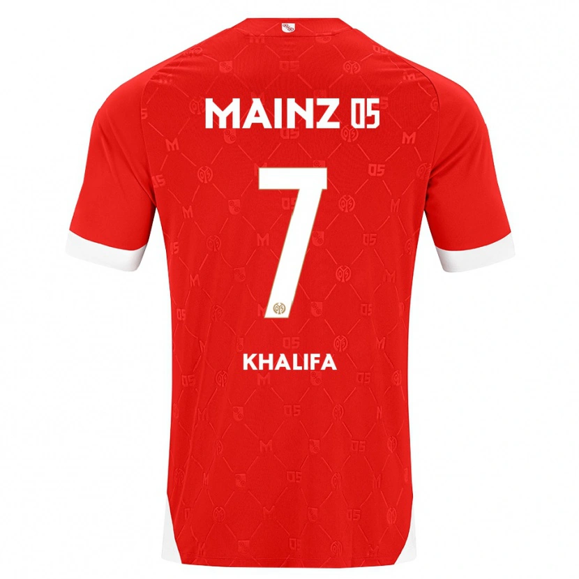 Danxen Męski Sarah Khalifa #7 Czerwony Biały Domowa Koszulka 2026/27 Koszulki Klubowe