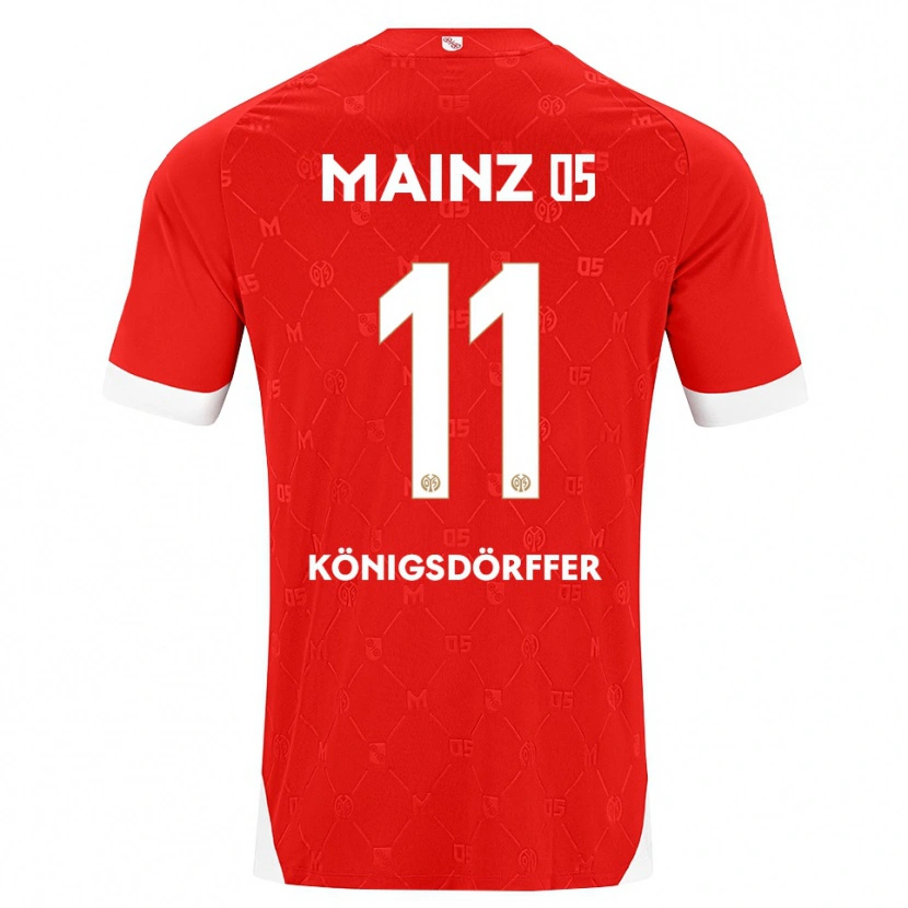 Danxen Męski Ransford Königsdörffer #11 Czerwony Biały Domowa Koszulka 2026/27 Koszulki Klubowe