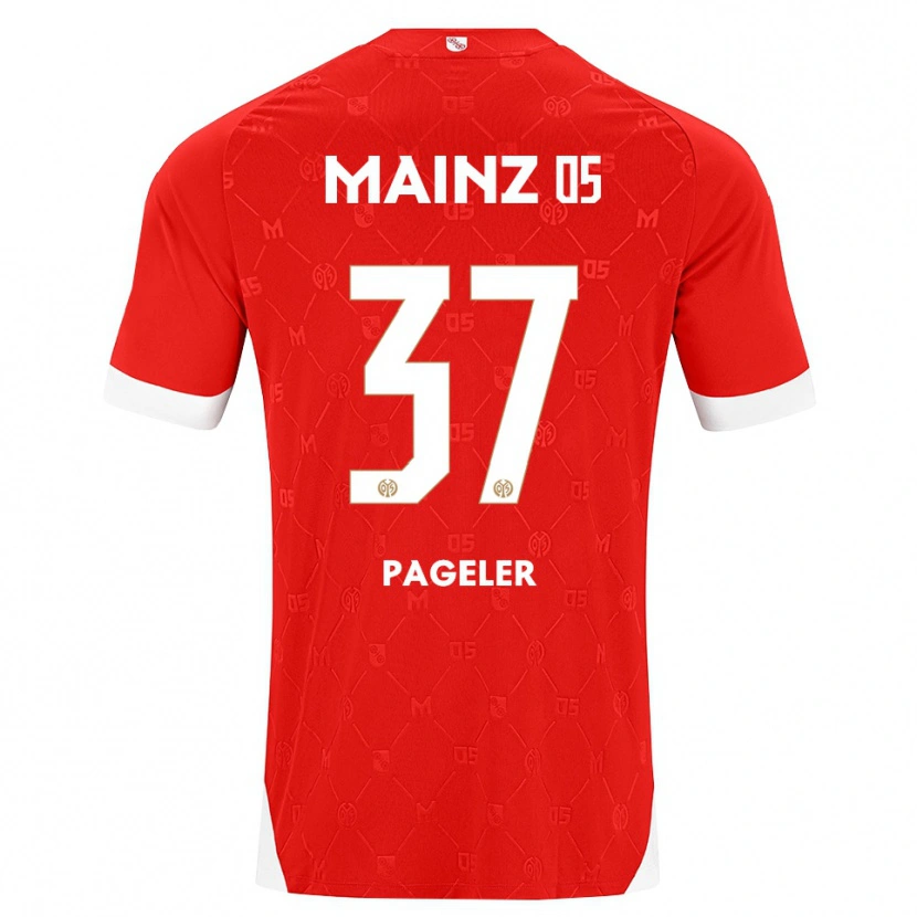 Danxen Męski Maja Pageler #37 Czerwony Biały Domowa Koszulka 2026/27 Koszulki Klubowe
