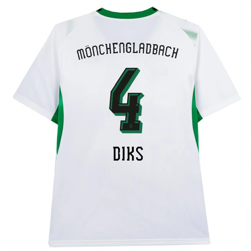 Danxen Męski Kevin Diks #4 Biały Czarny Zielony Domowa Koszulka 2026/27 Koszulki Klubowe