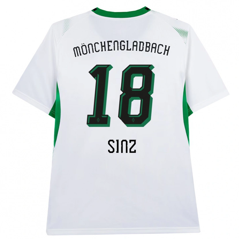 Danxen Męski Michelle Sinz #18 Biały Czarny Zielony Domowa Koszulka 2026/27 Koszulki Klubowe