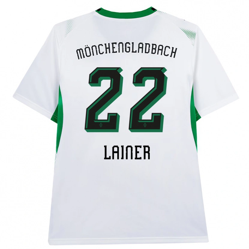 Danxen Męski Stefan Lainer #22 Biały Czarny Zielony Domowa Koszulka 2026/27 Koszulki Klubowe