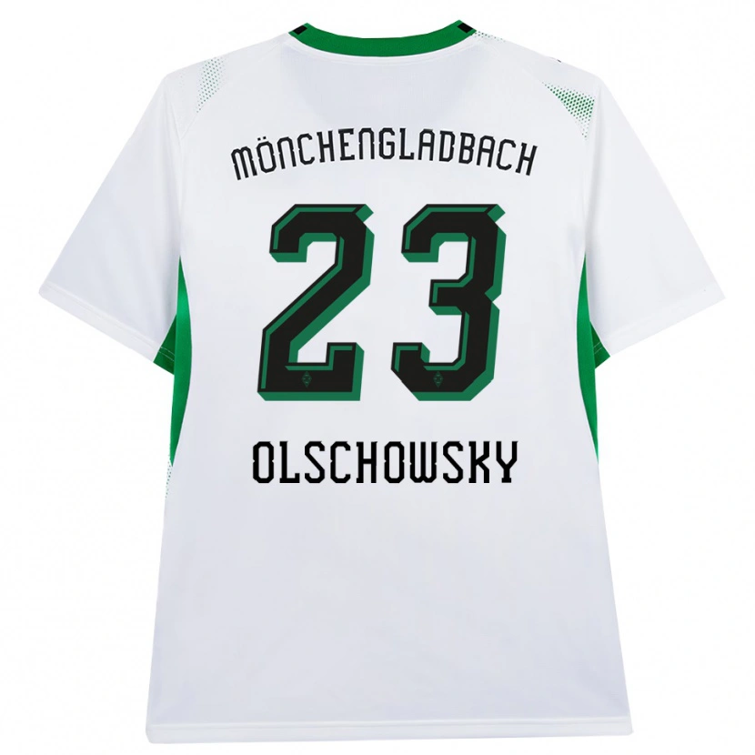 Danxen Męski Jan Olschowsky #23 Biały Czarny Zielony Domowa Koszulka 2026/27 Koszulki Klubowe