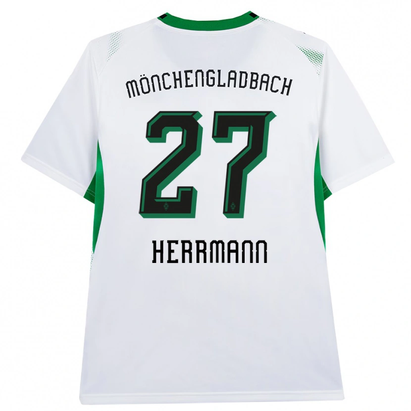 Danxen Męski Michelle Herrmann #27 Biały Czarny Zielony Domowa Koszulka 2026/27 Koszulki Klubowe