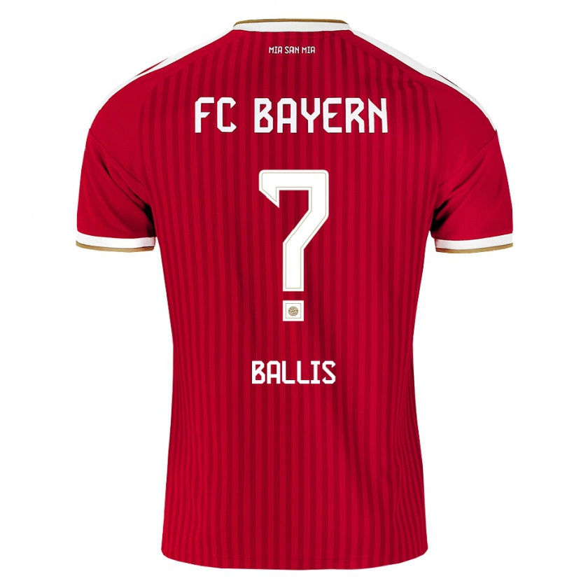 Danxen Męski Benjamin Ballis #0 Czerwony Biały Niebieski Domowa Koszulka 2026/27 Koszulki Klubowe