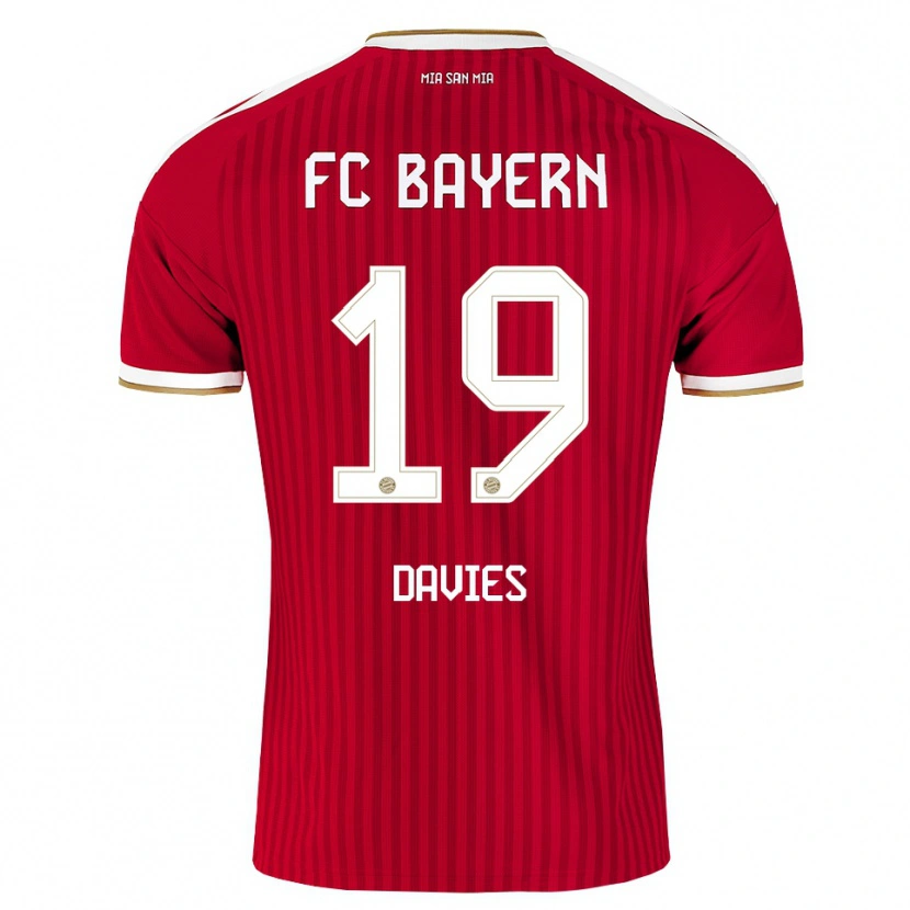 Danxen Męski Alphonso Davies #19 Czerwony Biały Niebieski Domowa Koszulka 2026/27 Koszulki Klubowe