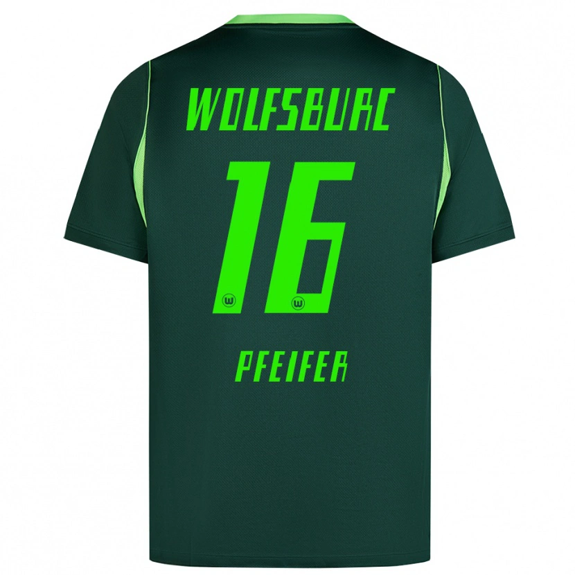 Danxen Męski Leo Pfeifer #16 Ciemnozielony Biały Domowa Koszulka 2026/27 Koszulki Klubowe