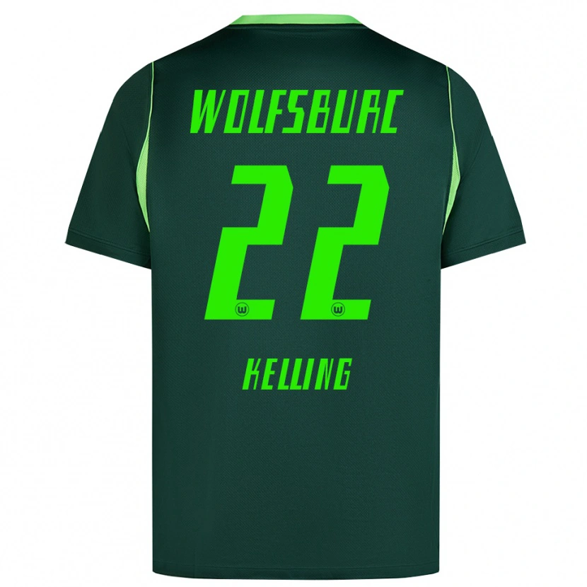Danxen Męski Lenny Kelling #22 Ciemnozielony Biały Domowa Koszulka 2026/27 Koszulki Klubowe