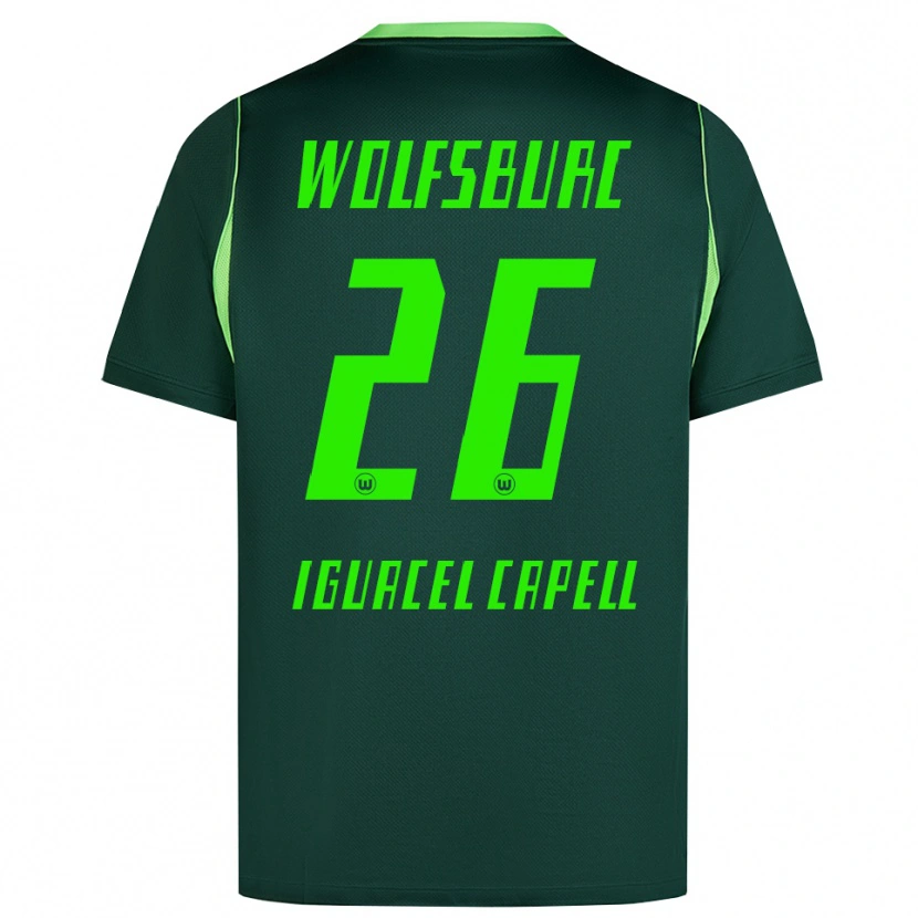 Danxen Męski Diego Iguacel Capell #26 Ciemnozielony Biały Domowa Koszulka 2026/27 Koszulki Klubowe