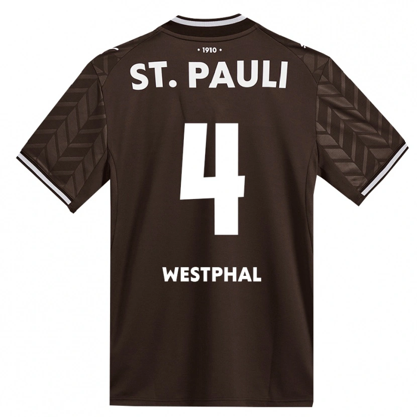 Danxen Męski Jannik Westphal #4 Kawa Biała Domowa Koszulka 2026/27 Koszulki Klubowe