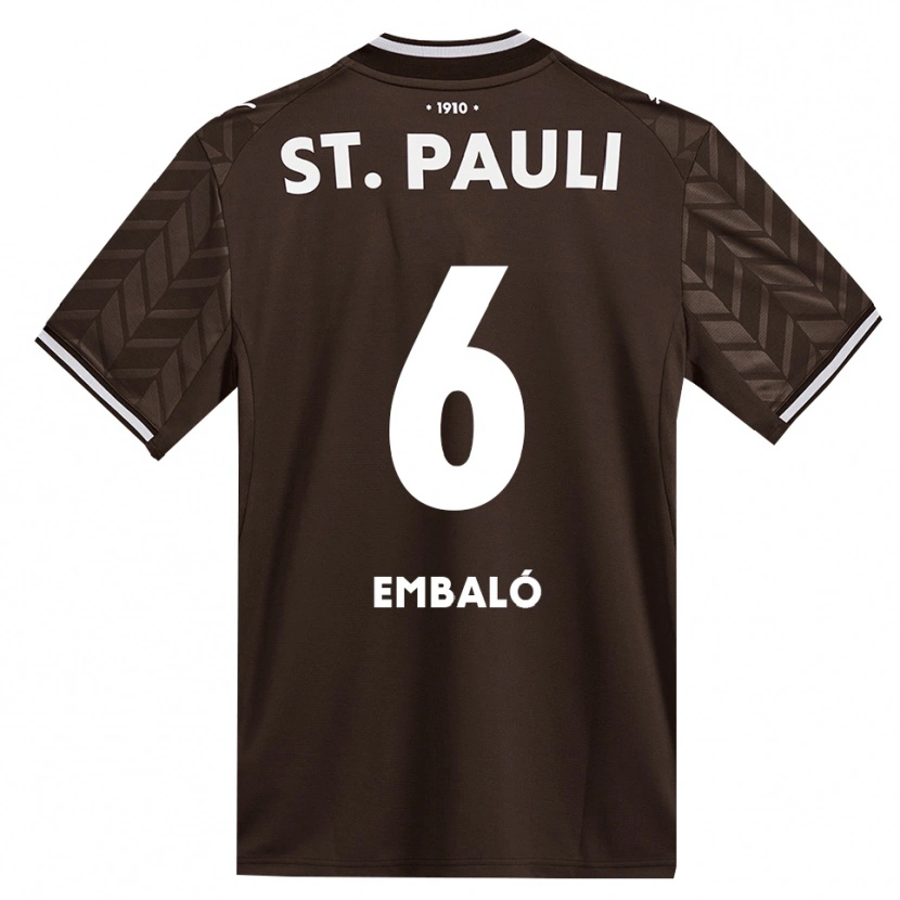 Danxen Męski Diego Embaló #6 Kawa Biała Domowa Koszulka 2026/27 Koszulki Klubowe