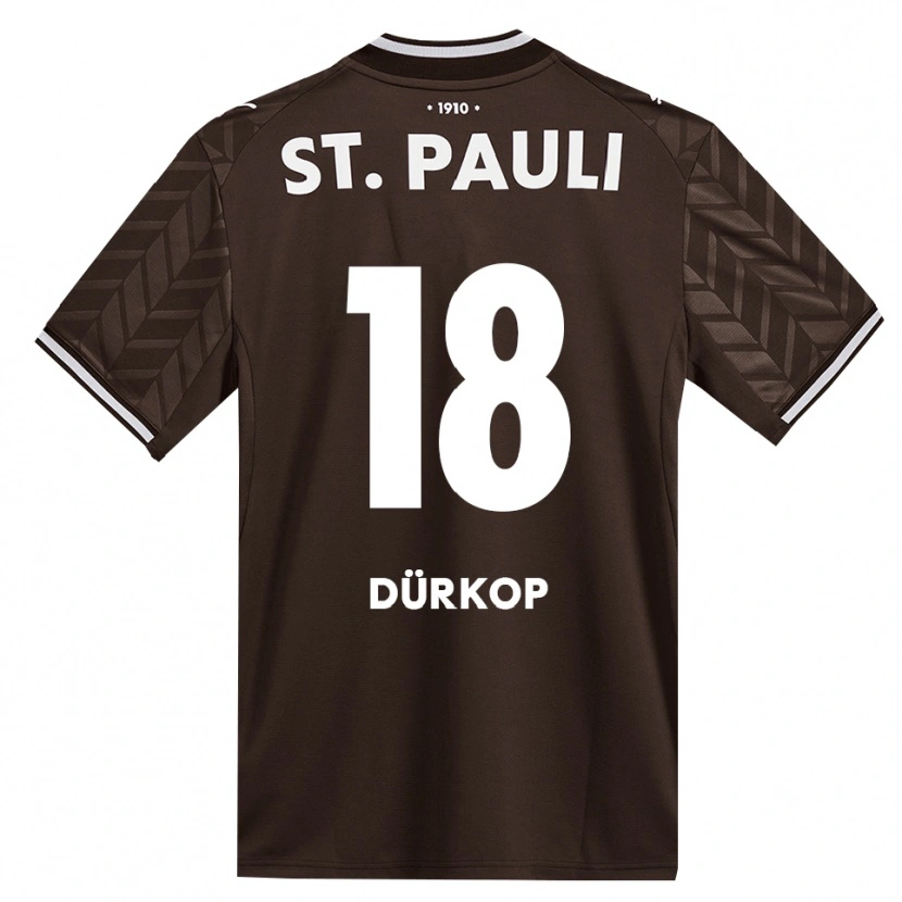 Danxen Męski Paul Dürkop #18 Kawa Biała Domowa Koszulka 2026/27 Koszulki Klubowe