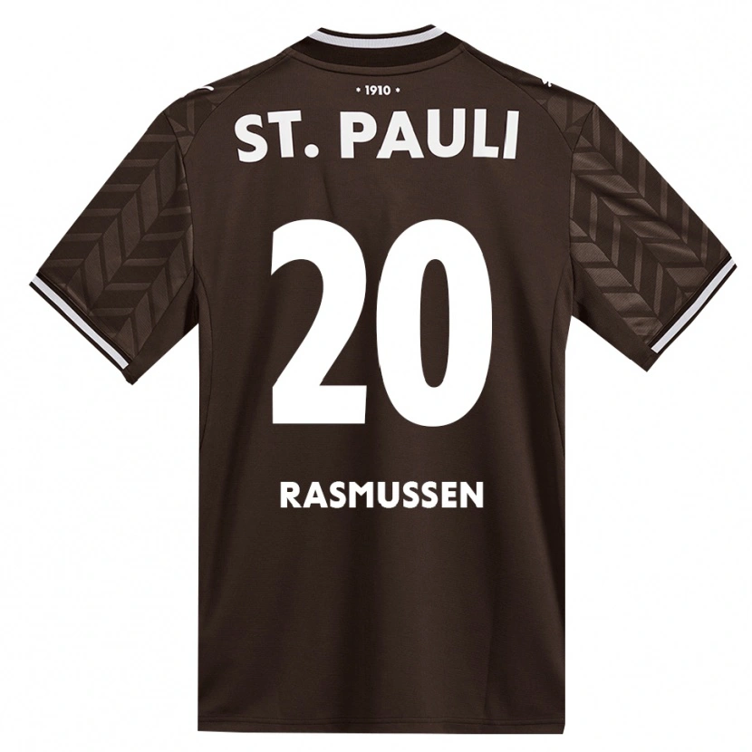 Danxen Męski Mathias Rasmussen #20 Kawa Biała Domowa Koszulka 2026/27 Koszulki Klubowe