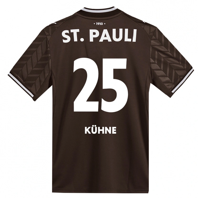 Danxen Męski Florian Kühne #25 Kawa Biała Domowa Koszulka 2026/27 Koszulki Klubowe