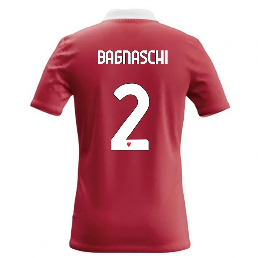 Danxen Męski Alessandro Bagnaschi #2 Czerwony Biały Domowa Koszulka 2026/27 Koszulki Klubowe