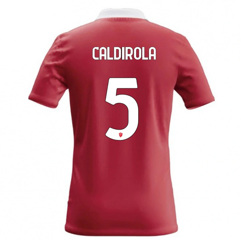 Danxen Męski Luca Caldirola #5 Czerwony Biały Domowa Koszulka 2026/27 Koszulki Klubowe
