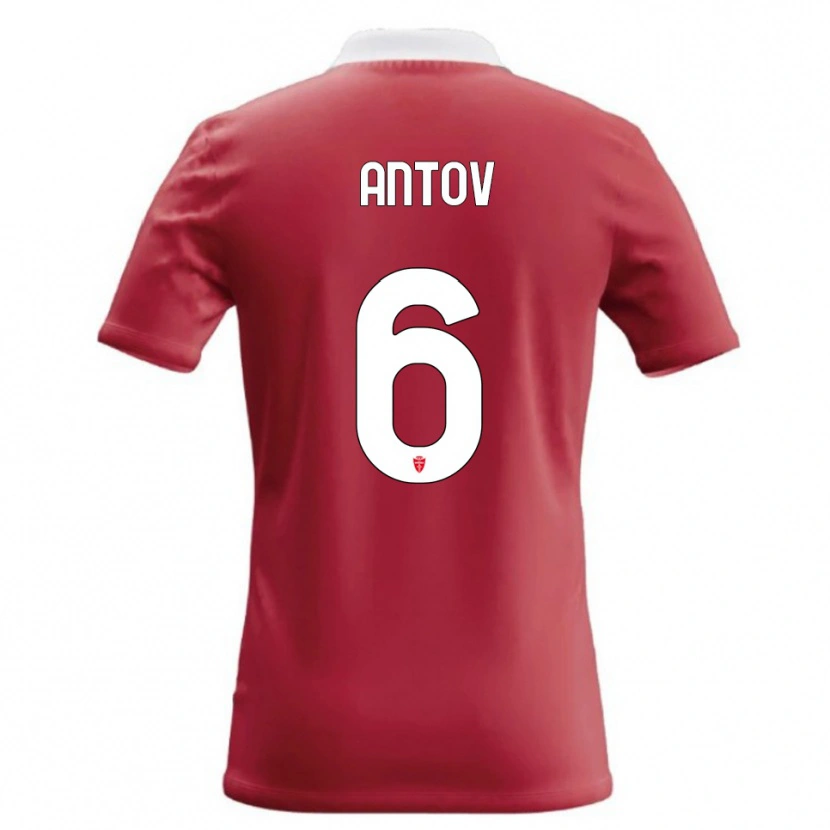 Danxen Męski Valentin Antov #6 Czerwony Biały Domowa Koszulka 2026/27 Koszulki Klubowe