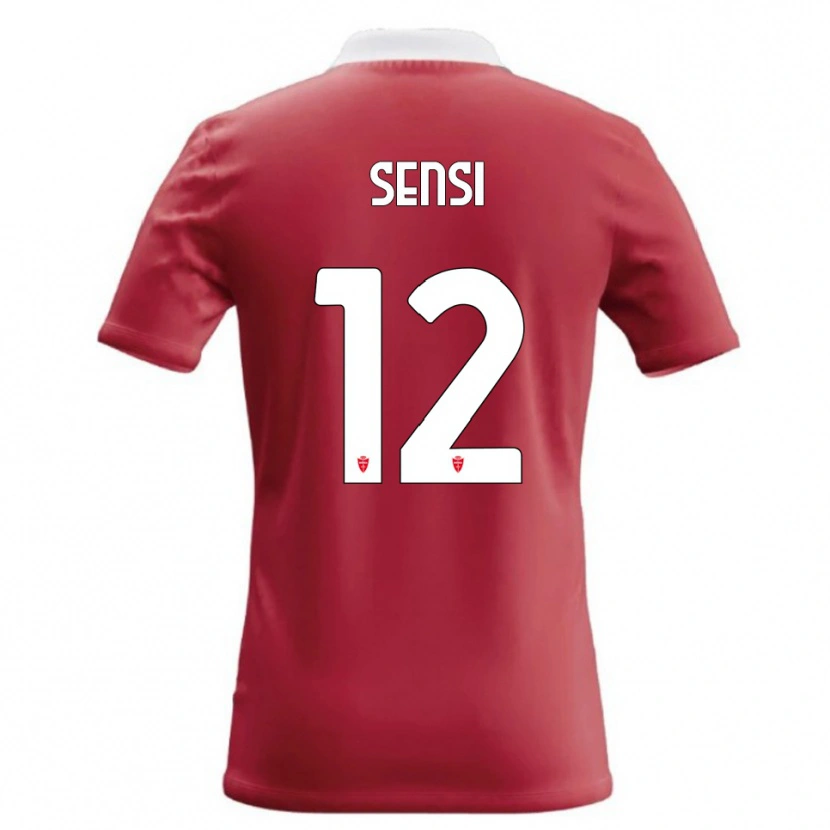 Danxen Męski Stefano Sensi #12 Czerwony Biały Domowa Koszulka 2026/27 Koszulki Klubowe