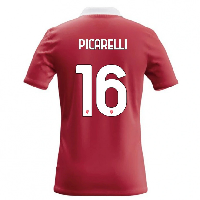 Danxen Męski Marco Picarelli #16 Czerwony Biały Domowa Koszulka 2026/27 Koszulki Klubowe