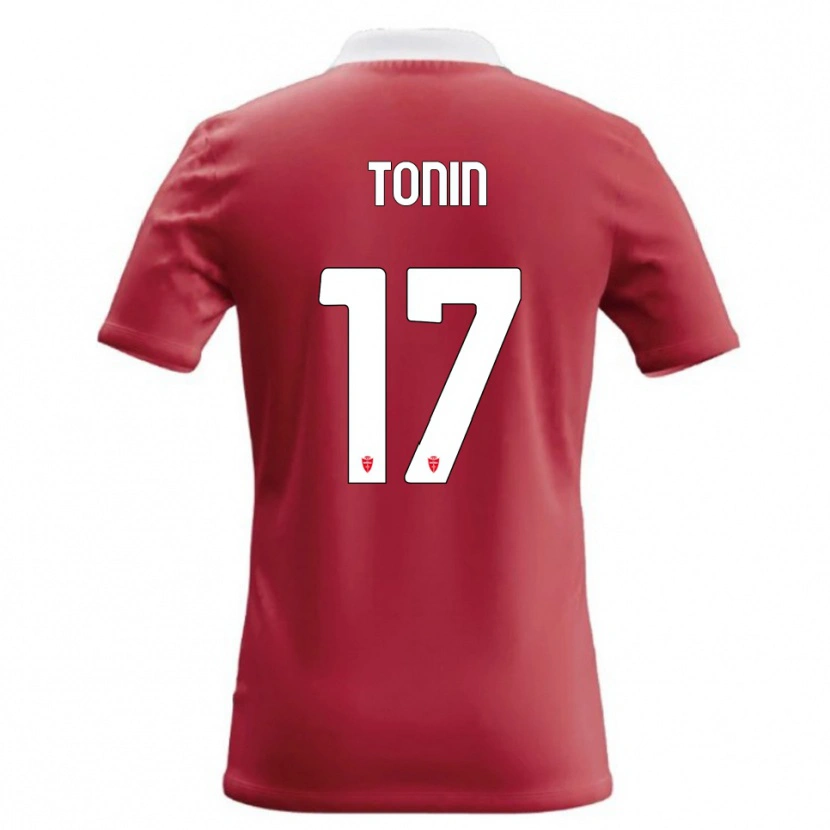 Danxen Męski Andrea Tonin #17 Czerwony Biały Domowa Koszulka 2026/27 Koszulki Klubowe