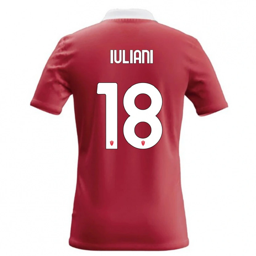 Danxen Męski Giacomo Iuliani #18 Czerwony Biały Domowa Koszulka 2026/27 Koszulki Klubowe