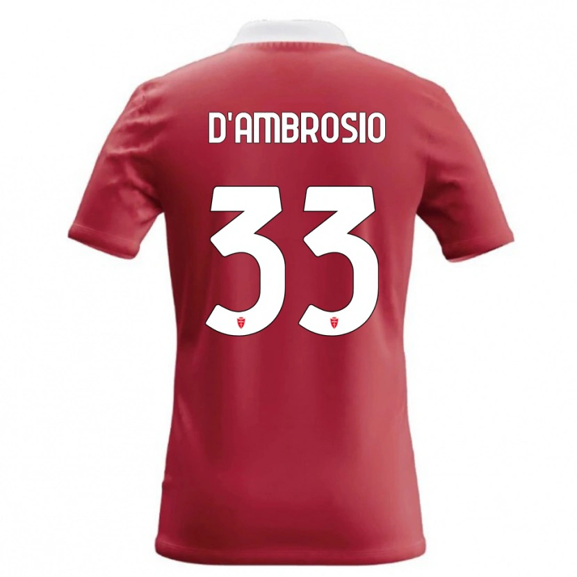 Danxen Męski Danilo D'ambrosio #33 Czerwony Biały Domowa Koszulka 2026/27 Koszulki Klubowe