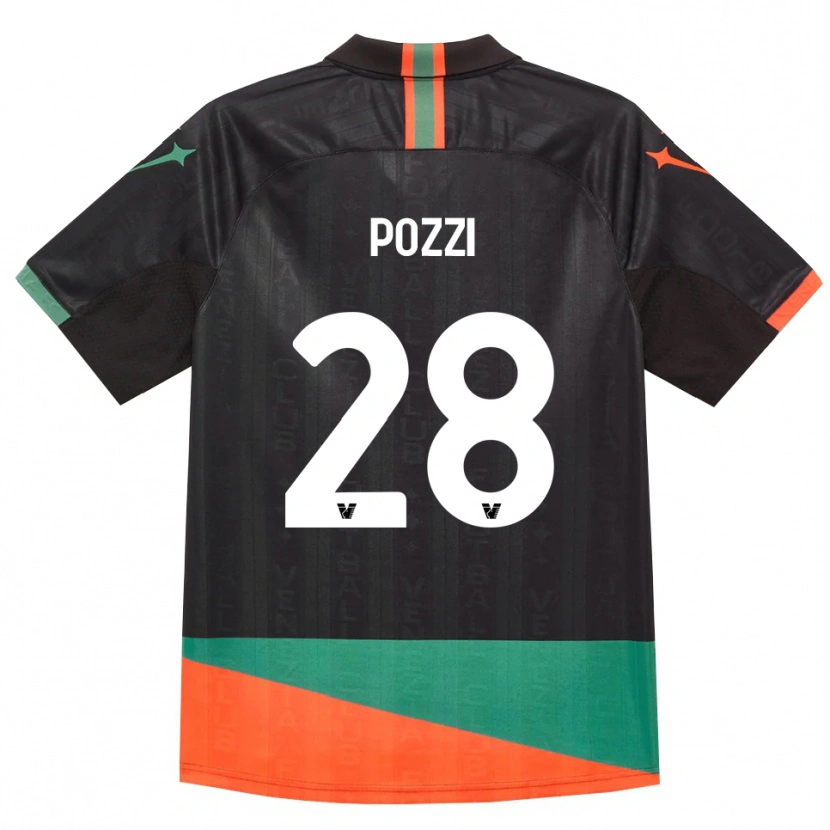 Danxen Męski Alessio Pozzi #28 Czarny Pomarańczowy Zielony Domowa Koszulka 2026/27 Koszulki Klubowe