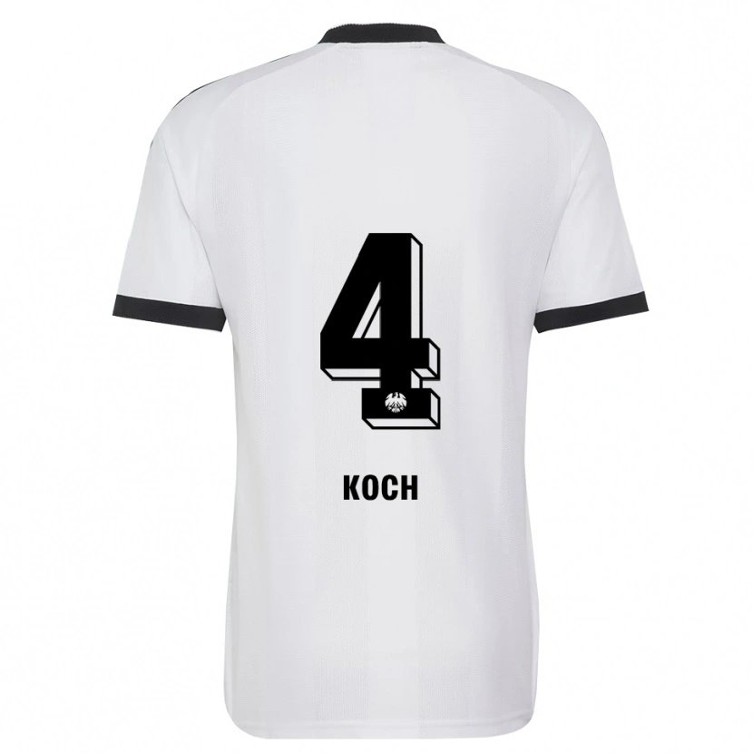 Danxen Męski Robin Koch #4 Czarny Biały Wyjazdowa Koszulka 2026/27 Koszulki Klubowe