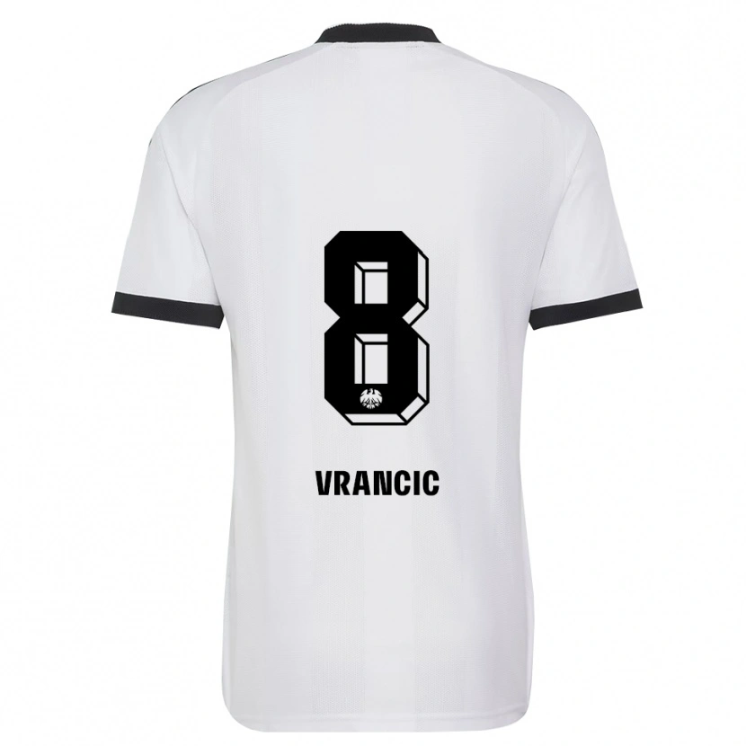 Danxen Męski Mario Vrancic #8 Czarny Biały Wyjazdowa Koszulka 2026/27 Koszulki Klubowe