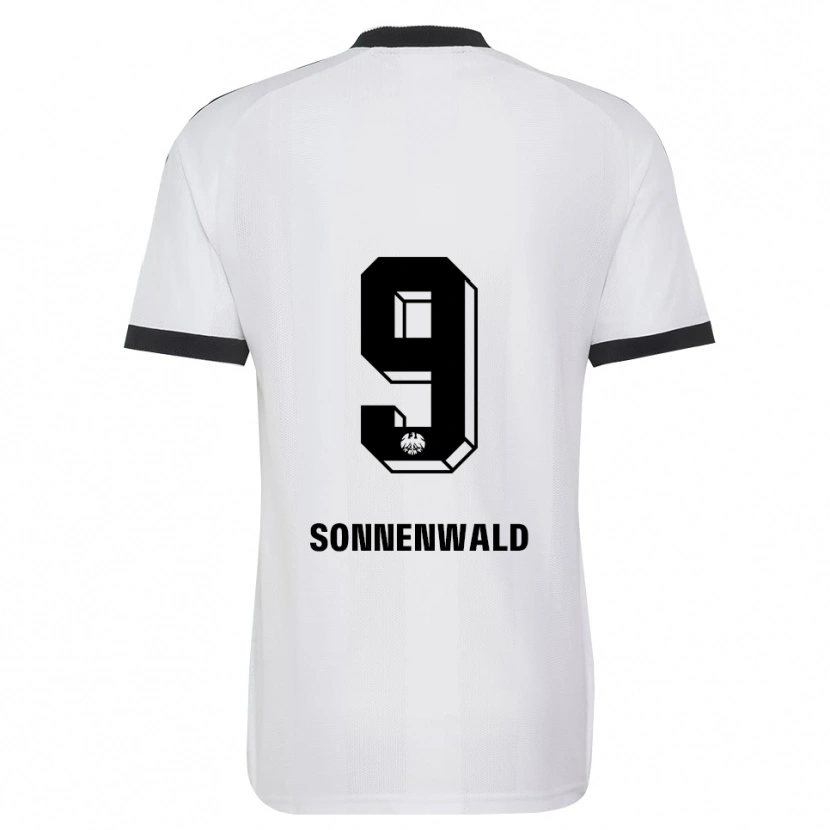 Danxen Męski Lukas Sonnenwald #9 Czarny Biały Wyjazdowa Koszulka 2026/27 Koszulki Klubowe