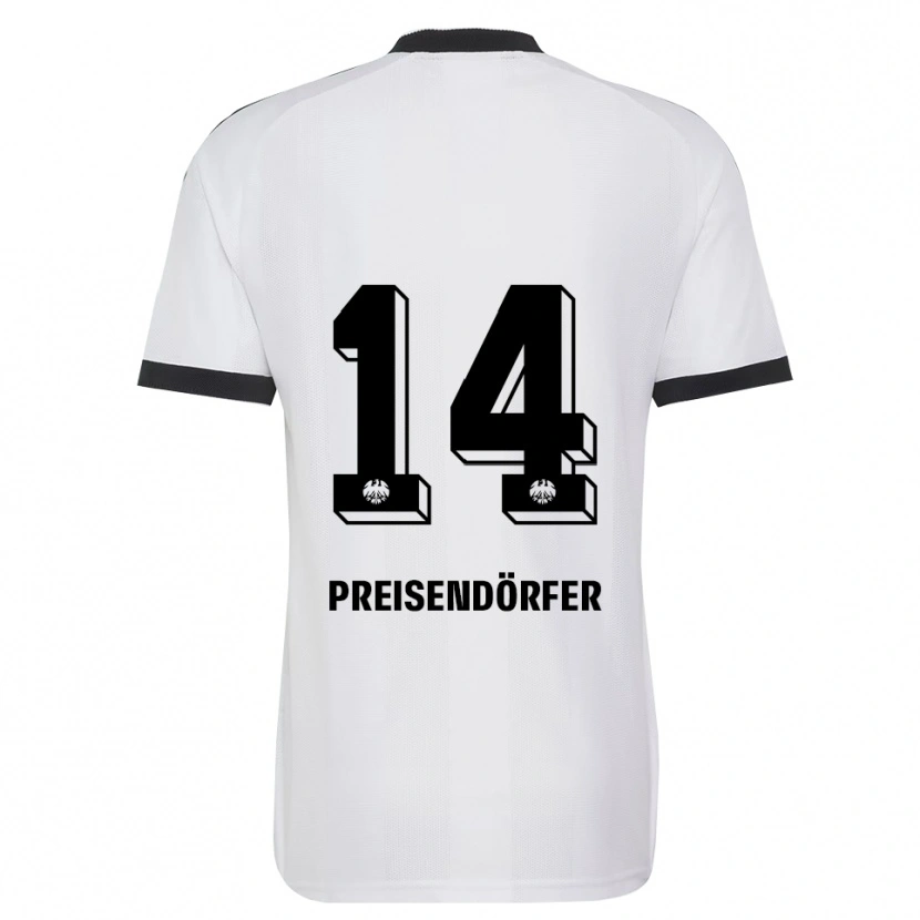 Danxen Męski Constantin Preisendörfer #14 Czarny Biały Wyjazdowa Koszulka 2026/27 Koszulki Klubowe