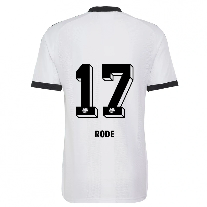 Danxen Męski Sebastian Rode #17 Czarny Biały Wyjazdowa Koszulka 2026/27 Koszulki Klubowe