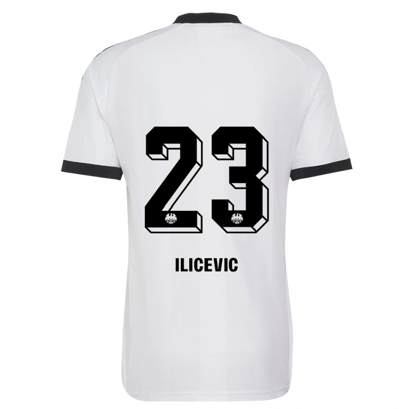Danxen Męski Niko Ilicevic #23 Czarny Biały Wyjazdowa Koszulka 2026/27 Koszulki Klubowe