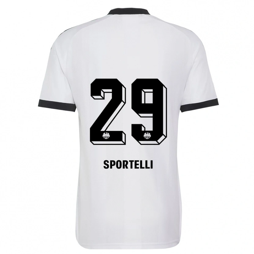 Danxen Męski Flavio Sportelli #29 Czarny Biały Wyjazdowa Koszulka 2026/27 Koszulki Klubowe
