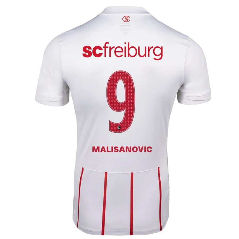 Danxen Męski Darko Malisanovic #9 Biały Czerwony Żółty Wyjazdowa Koszulka 2026/27 Koszulki Klubowe