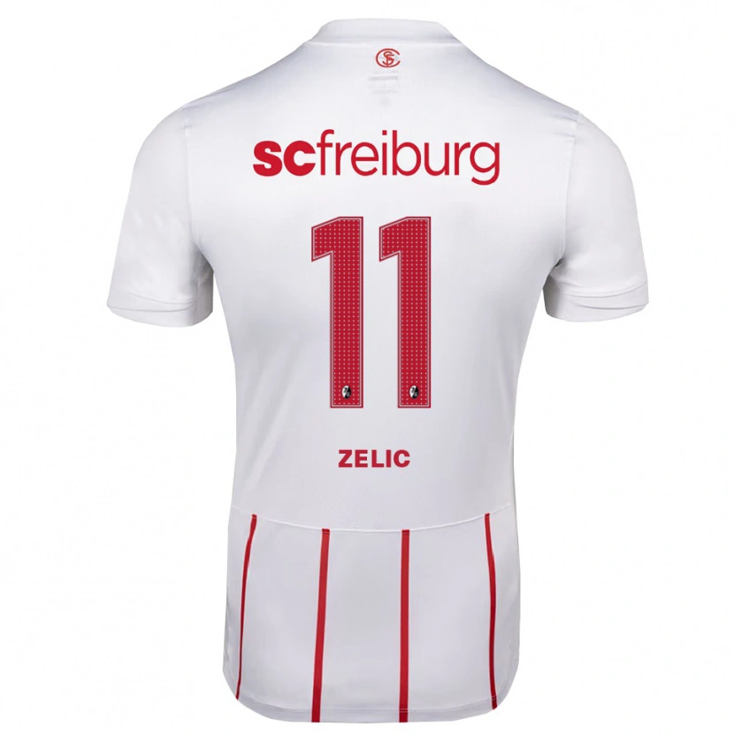 Danxen Męski Mateo Zelic #11 Biały Czerwony Żółty Wyjazdowa Koszulka 2026/27 Koszulki Klubowe