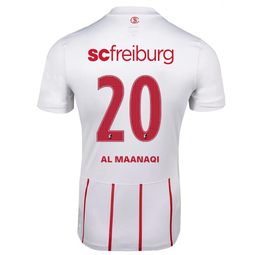 Danxen Męski Jawad Al Maanaqi #20 Biały Czerwony Żółty Wyjazdowa Koszulka 2026/27 Koszulki Klubowe