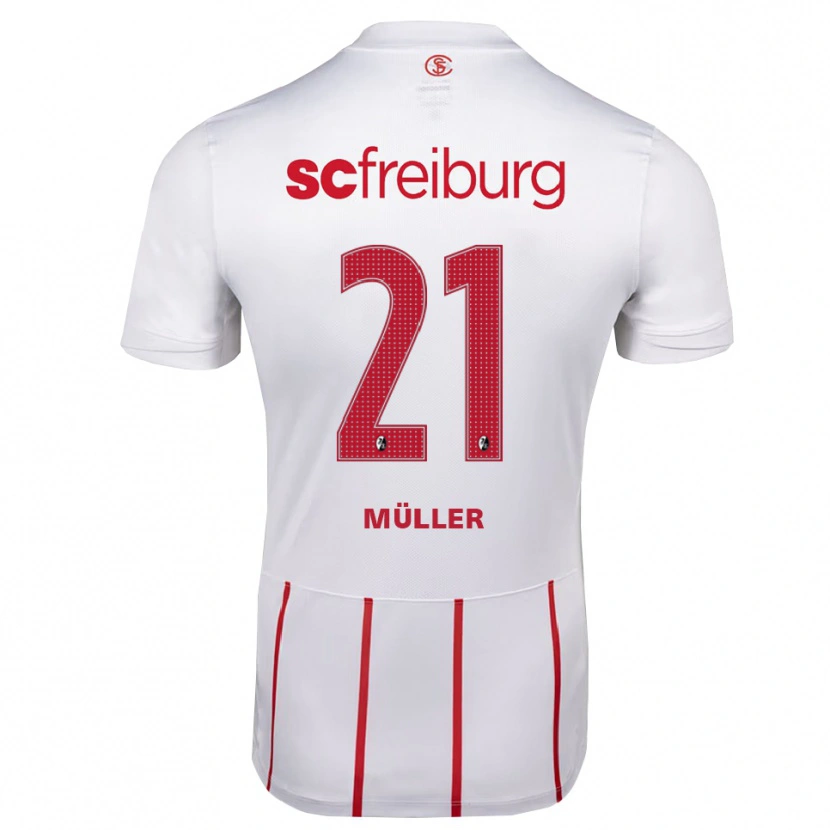 Danxen Męski Florian Müller #21 Biały Czerwony Żółty Wyjazdowa Koszulka 2026/27 Koszulki Klubowe