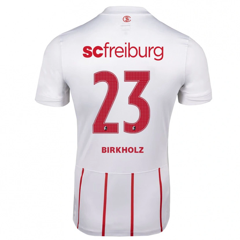 Danxen Męski Luca Birkholz #23 Biały Czerwony Żółty Wyjazdowa Koszulka 2026/27 Koszulki Klubowe