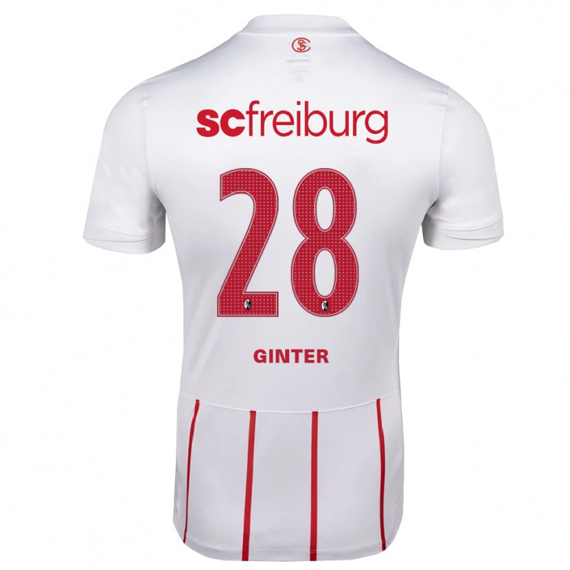 Danxen Męski Matthias Ginter #28 Biały Czerwony Żółty Wyjazdowa Koszulka 2026/27 Koszulki Klubowe