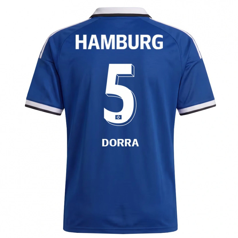 Danxen Męski Raphael Dorra #5 Biały Niebieski Wyjazdowa Koszulka 2026/27 Koszulki Klubowe