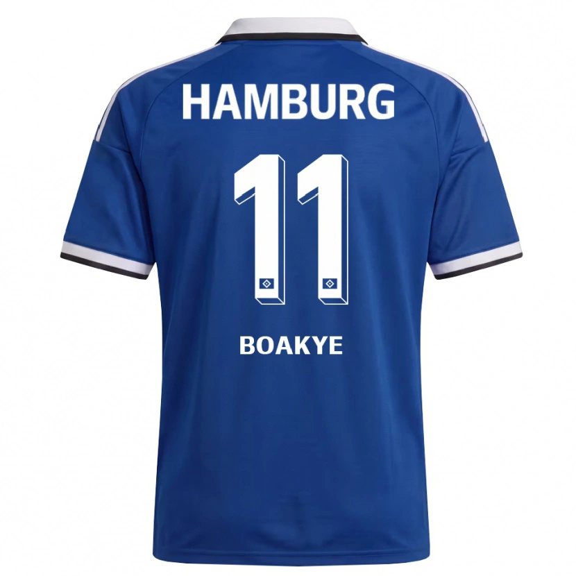 Danxen Męski Maurice Boakye #11 Biały Niebieski Wyjazdowa Koszulka 2026/27 Koszulki Klubowe
