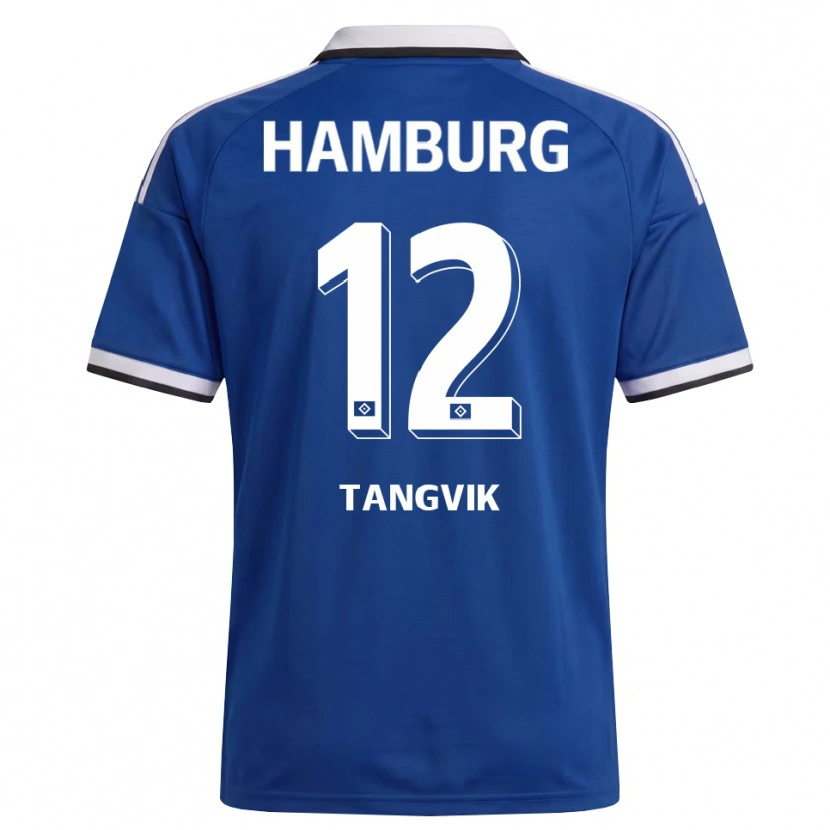 Danxen Męski Sander Tangvik #12 Biały Niebieski Wyjazdowa Koszulka 2026/27 Koszulki Klubowe
