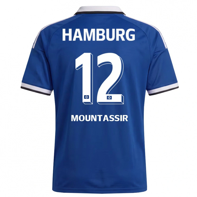 Danxen Męski Youssef Mountassir #12 Biały Niebieski Wyjazdowa Koszulka 2026/27 Koszulki Klubowe