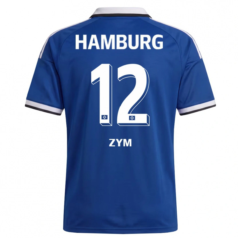 Danxen Męski Marcel Zym #12 Biały Niebieski Wyjazdowa Koszulka 2026/27 Koszulki Klubowe