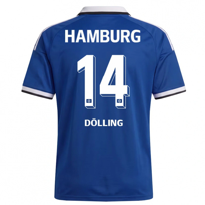 Danxen Męski Titus Dölling #14 Biały Niebieski Wyjazdowa Koszulka 2026/27 Koszulki Klubowe
