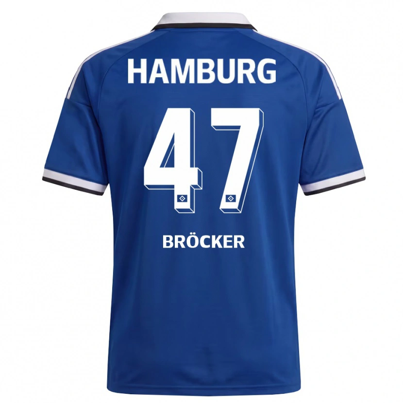Danxen Męski Mads Bröcker #47 Biały Niebieski Wyjazdowa Koszulka 2026/27 Koszulki Klubowe