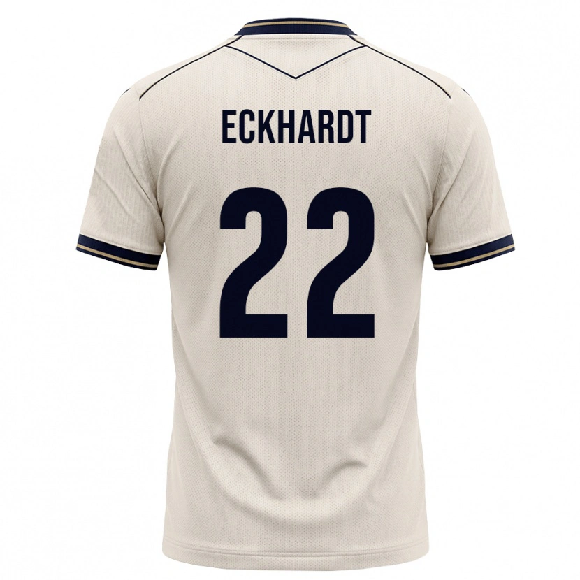 Danxen Męski Aaron Eckhardt #22 Białawy Niebieski Atramentowy Wyjazdowa Koszulka 2026/27 Koszulki Klubowe